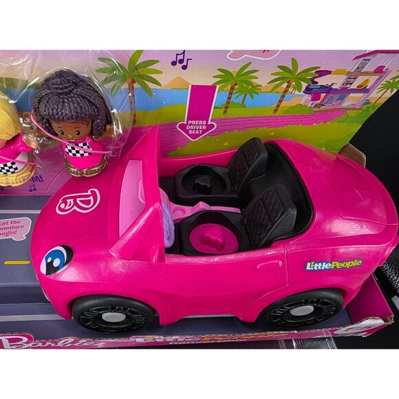 Barbie Little People Convertible Car with Sounds & 2 Figures Toddler Toy - Picture 4 of 9